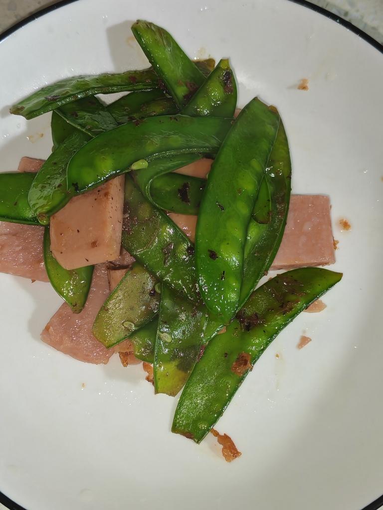 荷兰豆炒火腿