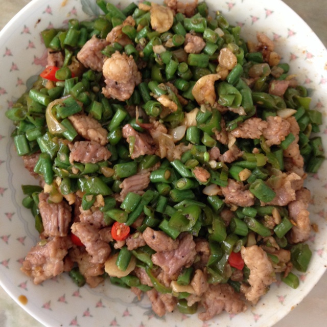 肉沫豆角下饭菜
