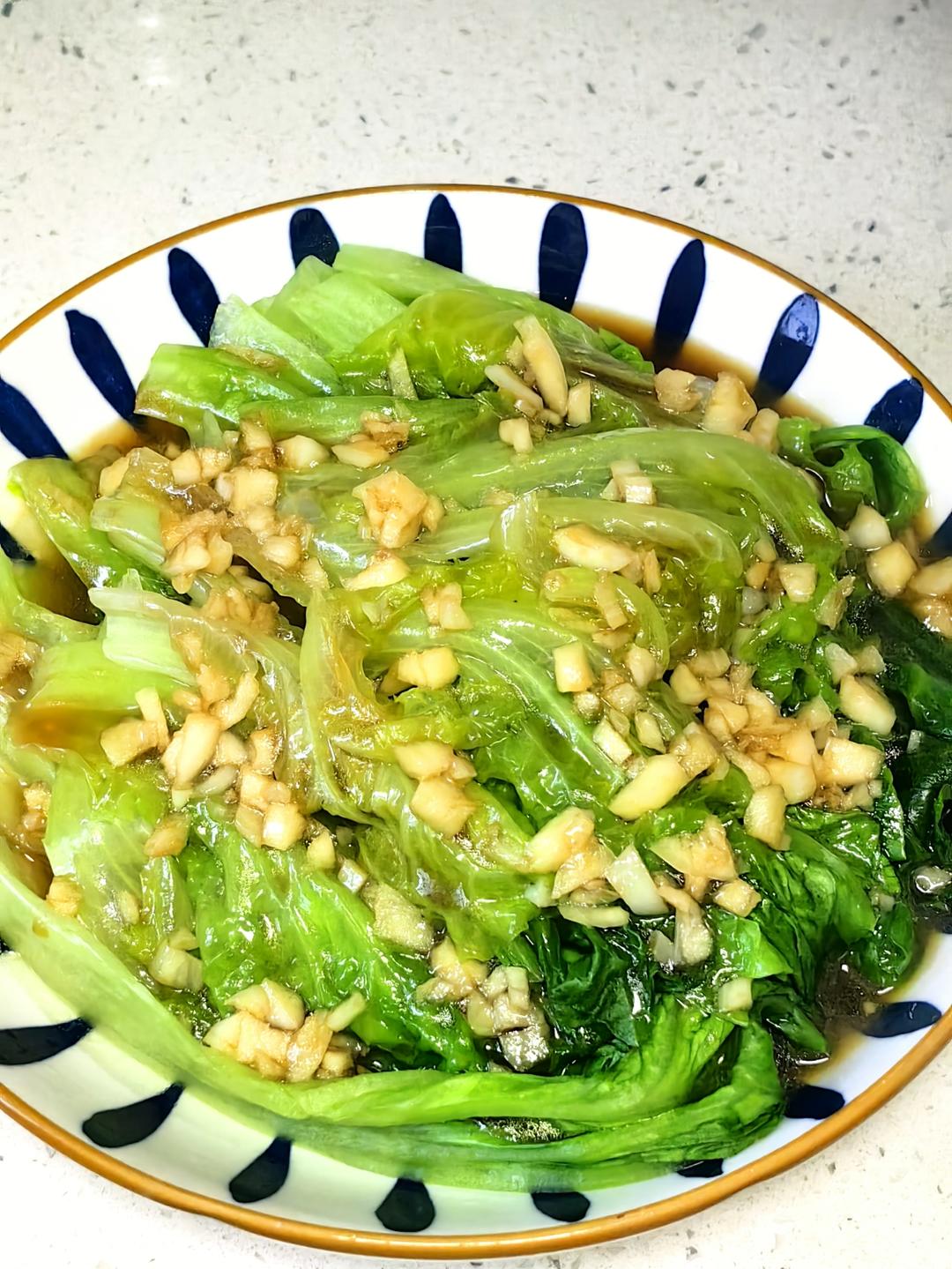 超简单蒜末生菜