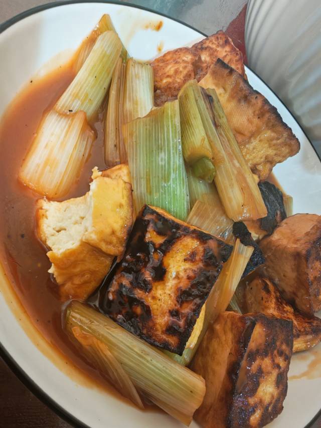 葱烧豆腐