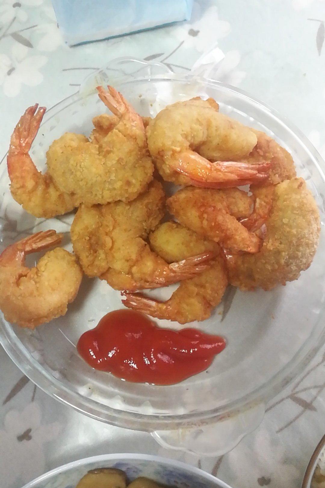 面包糠炸虾