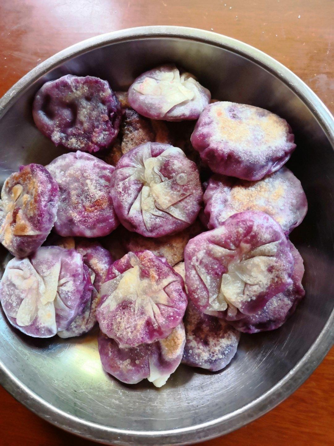 简单版紫薯芝士饼