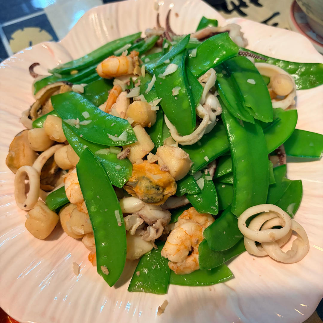 荷兰豆炒鱿鱼