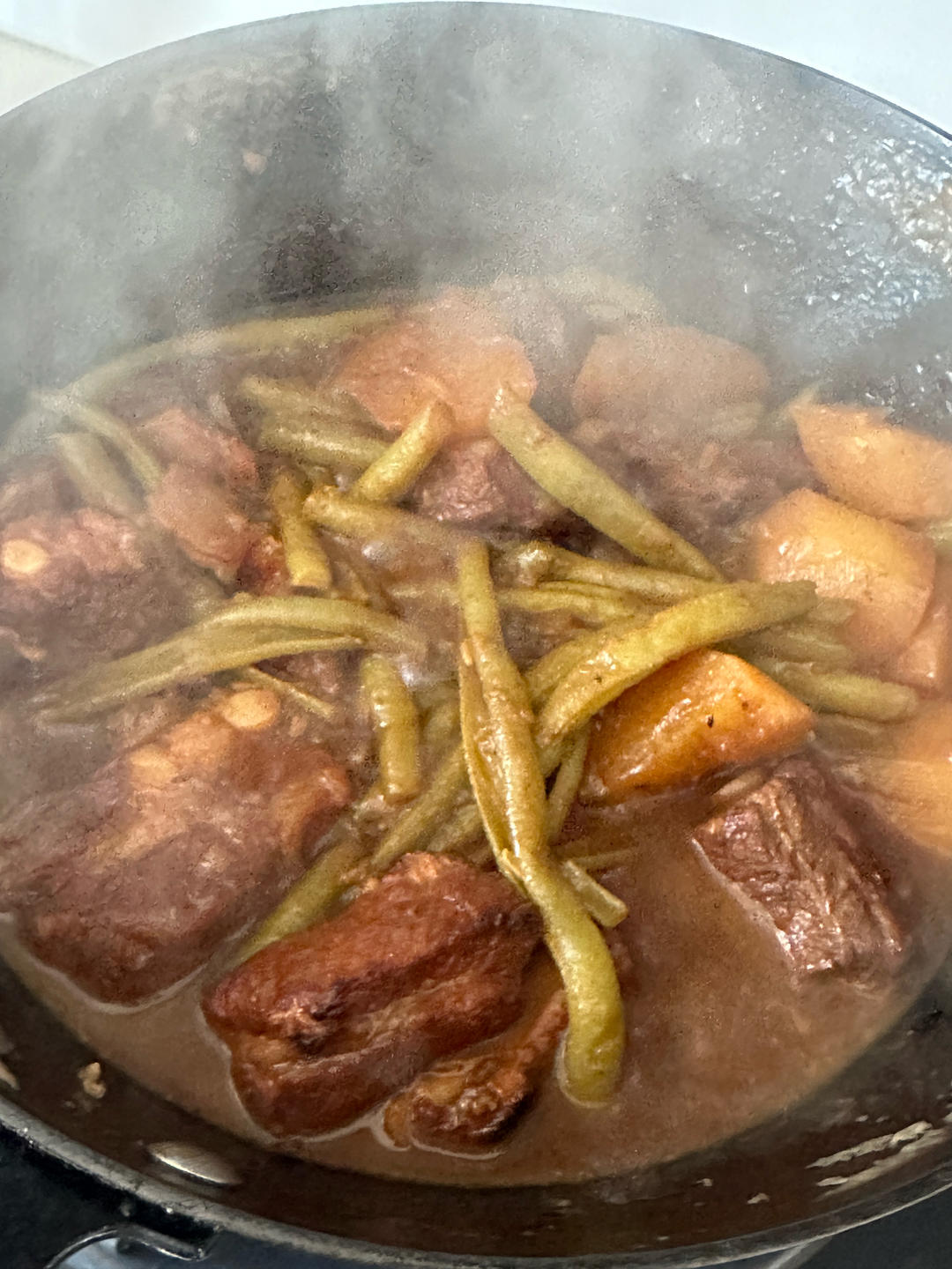 排骨土豆炖豆角🥘香到舔锅底‼️