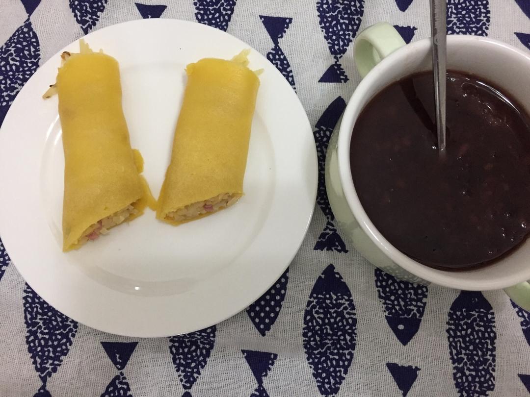 土豆丝鸡蛋卷饼