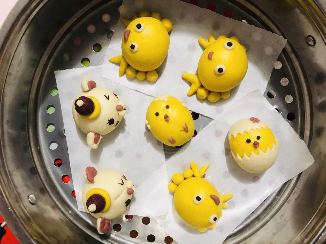 卡通孵小鸡馒头