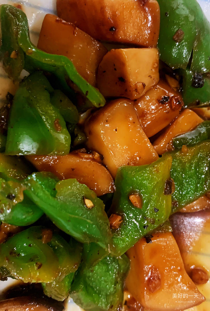 家常菜~杏鲍菇烧牛肉粒