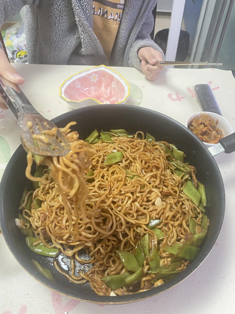 地道老北京扁豆焖面 豆角焖面 太好吃小心吃撑哦