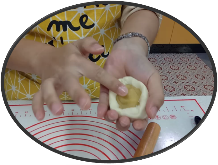 【暖暖焙家】绿豆椪（绿豆馅酥饼），台式传统月饼的做法 步骤13