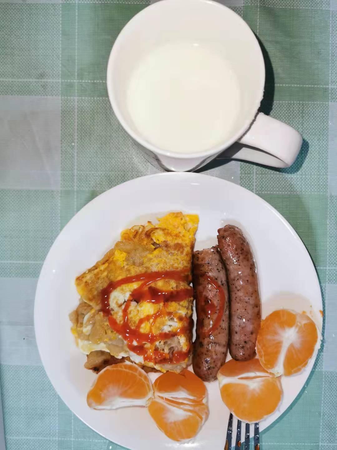 坚持打卡，给双胞胎做早餐