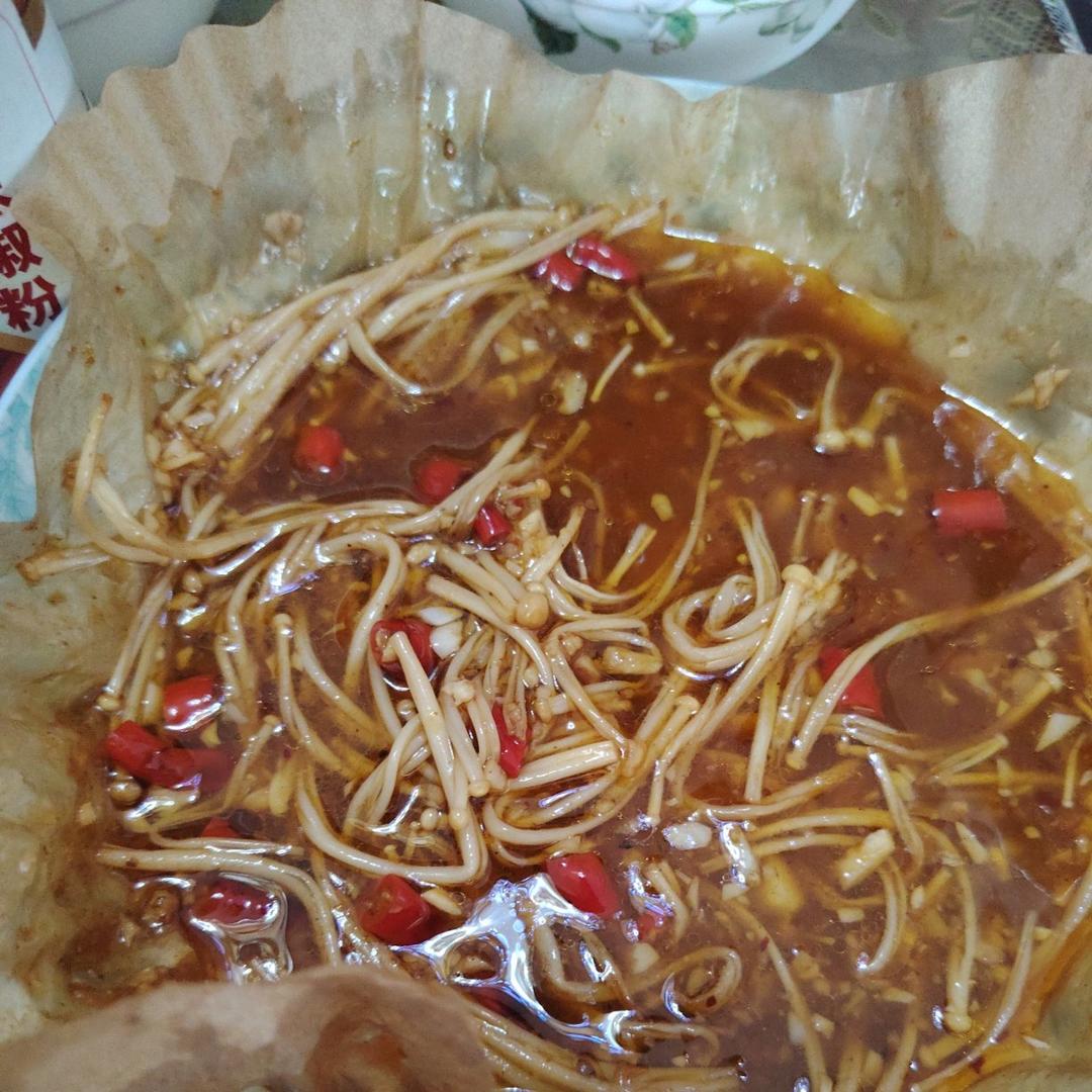 空气炸锅烤金针菇