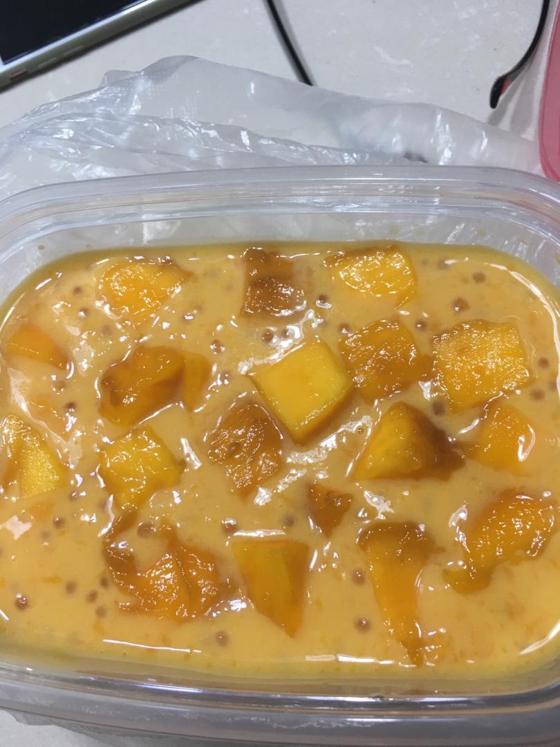港式甜品——杨枝甘露(芒果西米露)附芒果花切法