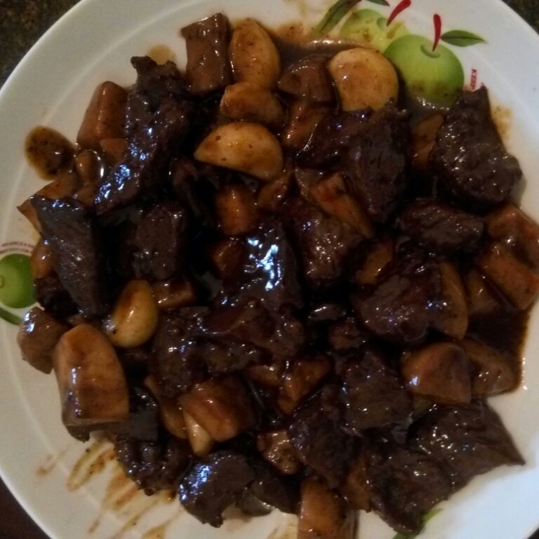 黑椒杏鲍菇牛肉粒