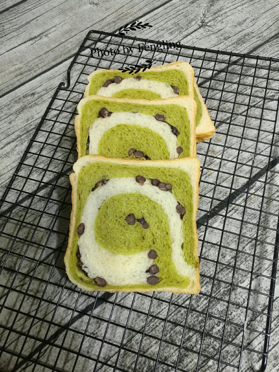 抹茶蜜豆吐司