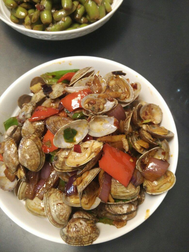 林家小点点做的爆炒蒜蓉花甲