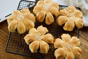 花朵🌼红豆沙面包的做法 步骤17
