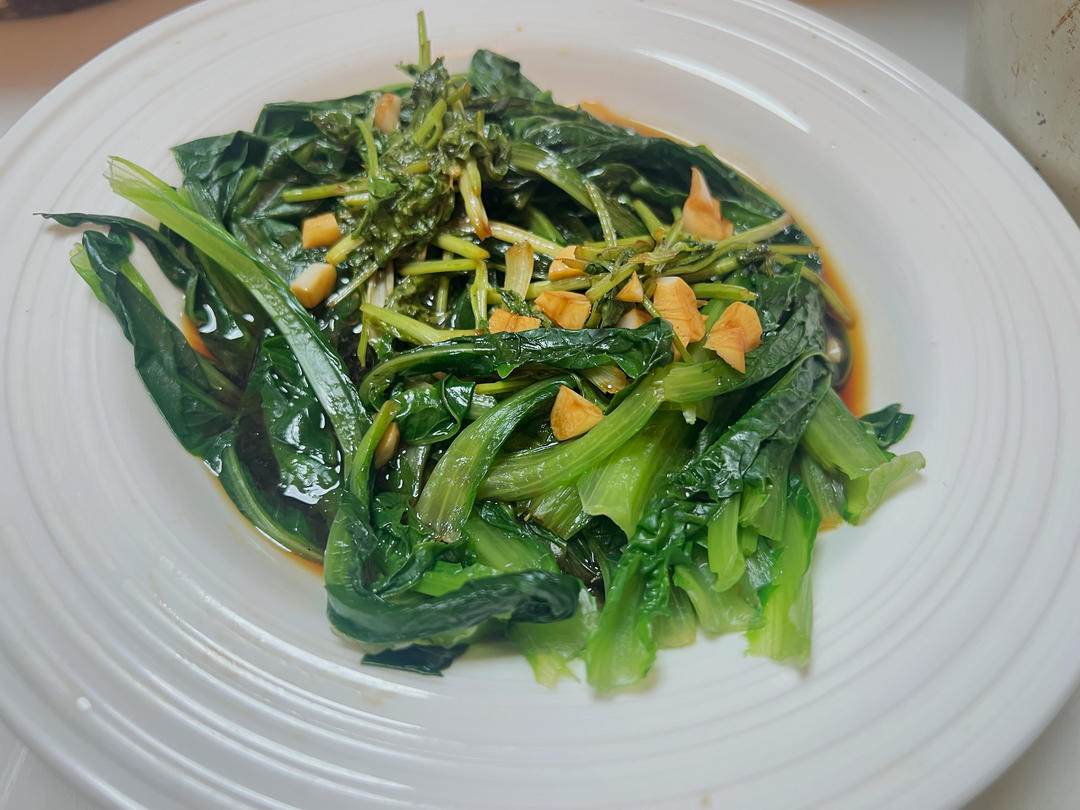 白灼油麦菜
