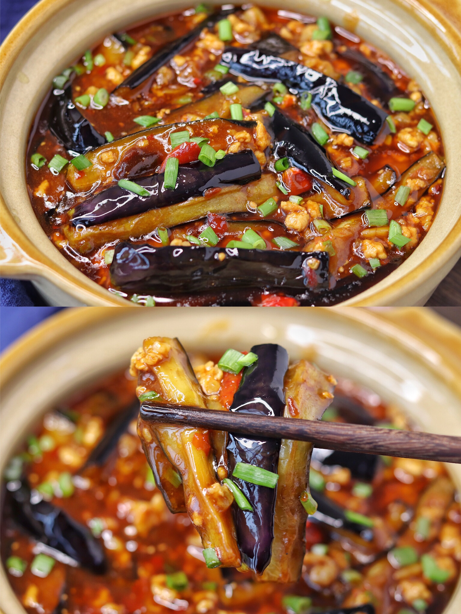 开胃下饭菜 巨简单的家常鱼香茄子煲的做法步骤图 莫哂之 下厨房