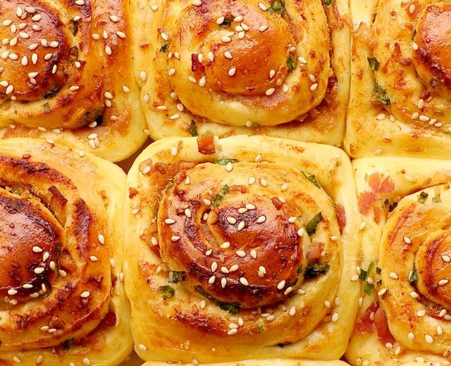 香葱培根面包卷的做法