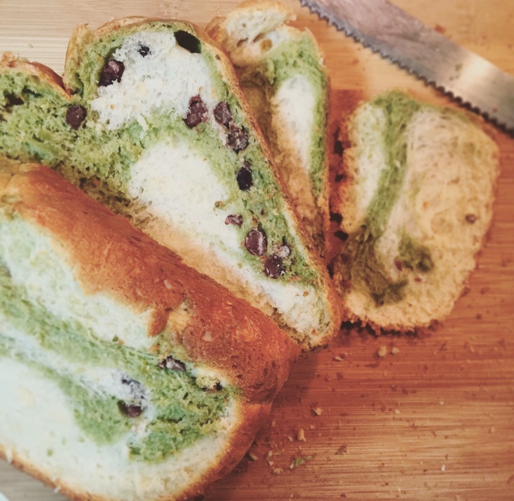 抹茶蜜豆牛奶吐司