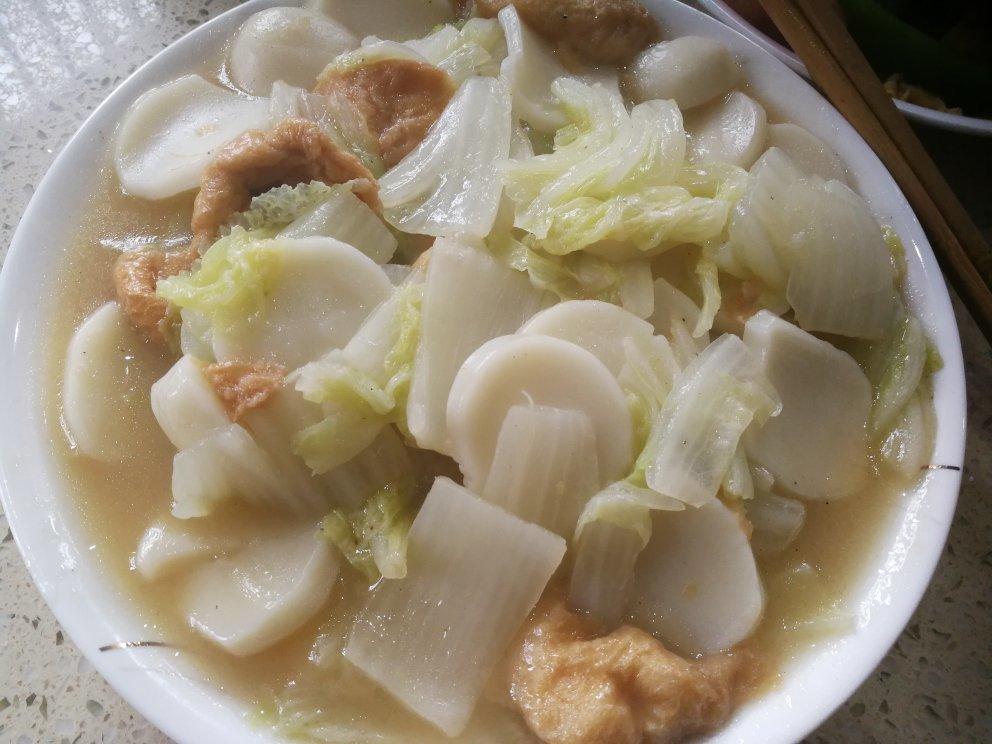 肉丝白菜炒年糕