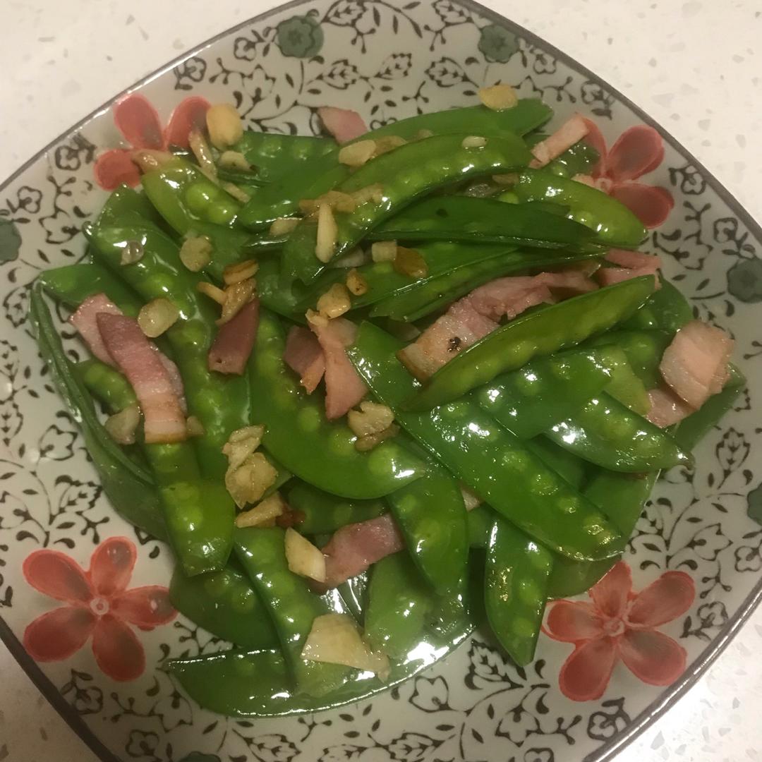 蒜香培根炒荷兰豆