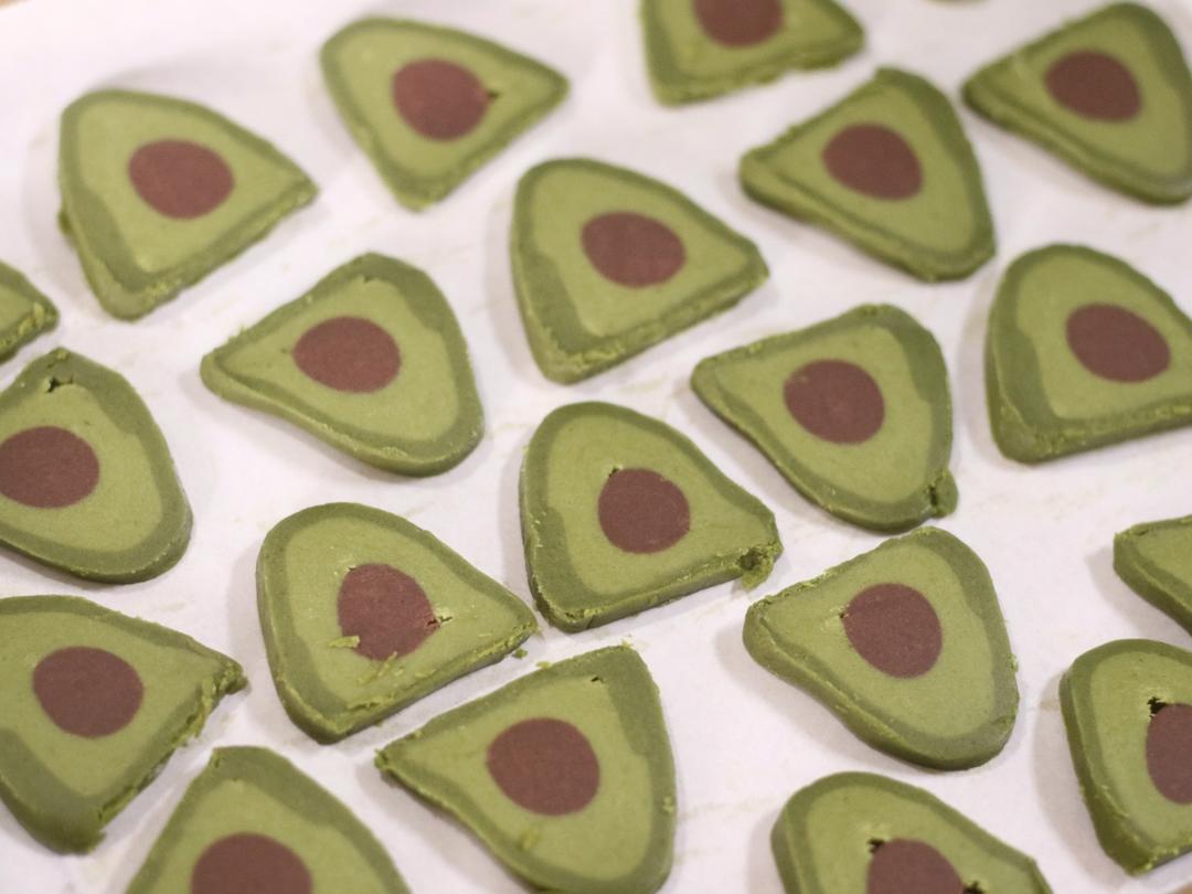 🥑免打发，免模具，清新小可爱—牛油果造型曲奇饼干