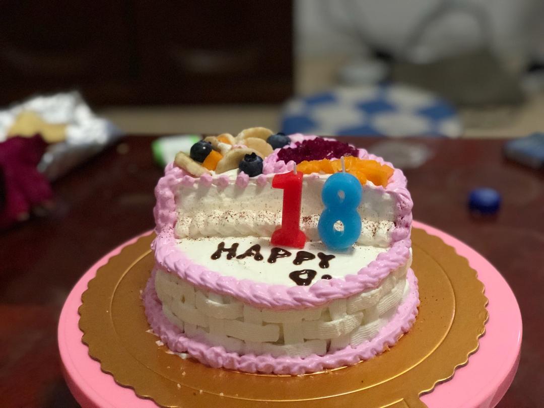 【零失败】不会裱花没关系的水果裸蛋糕 芒果裸蛋糕 完美戚风胚