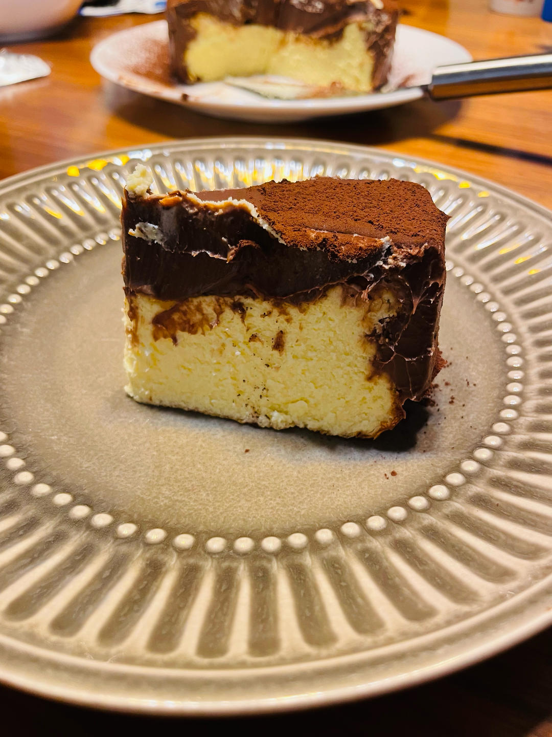 藏不住了 双重口感 全程搅拌搅拌就能成功的巧克力熔岩巴斯克蛋糕！