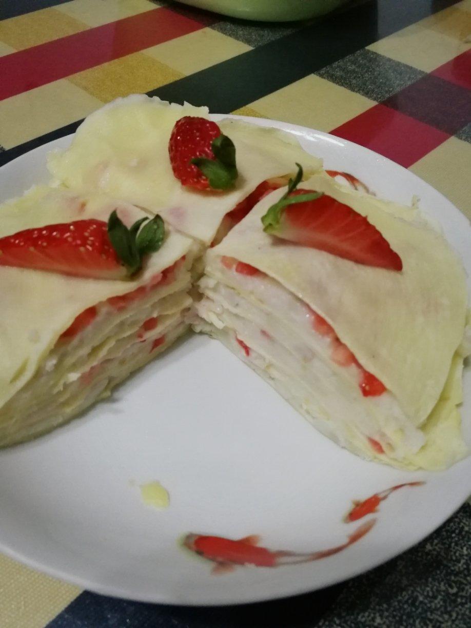 山药版草莓🍓千层蛋糕