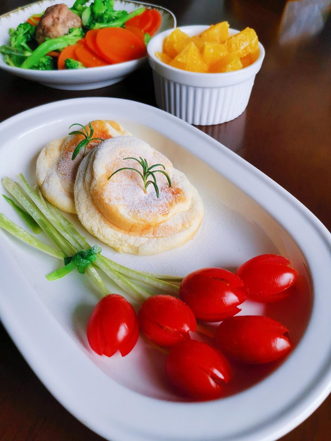 平底锅版舒芙蕾松饼