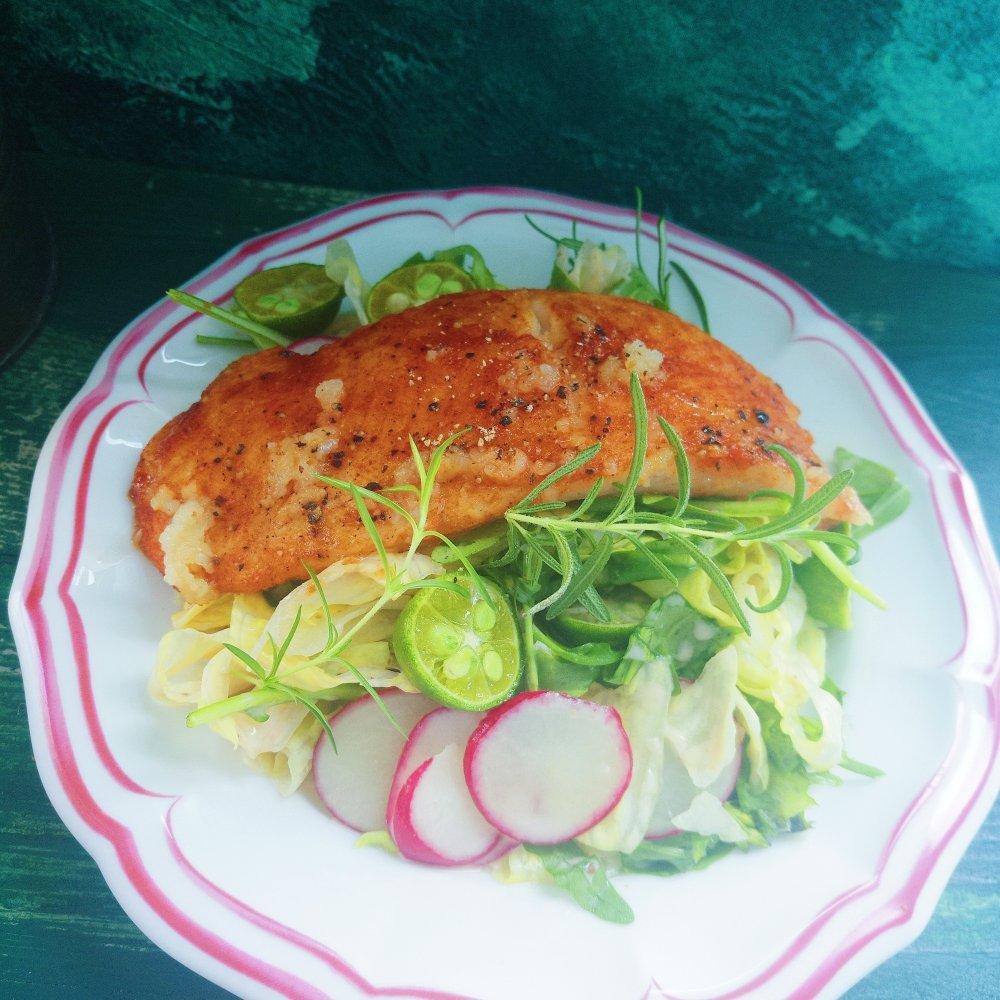 【芥末酱烤鳕鱼热沙拉】北鼎烤箱食谱