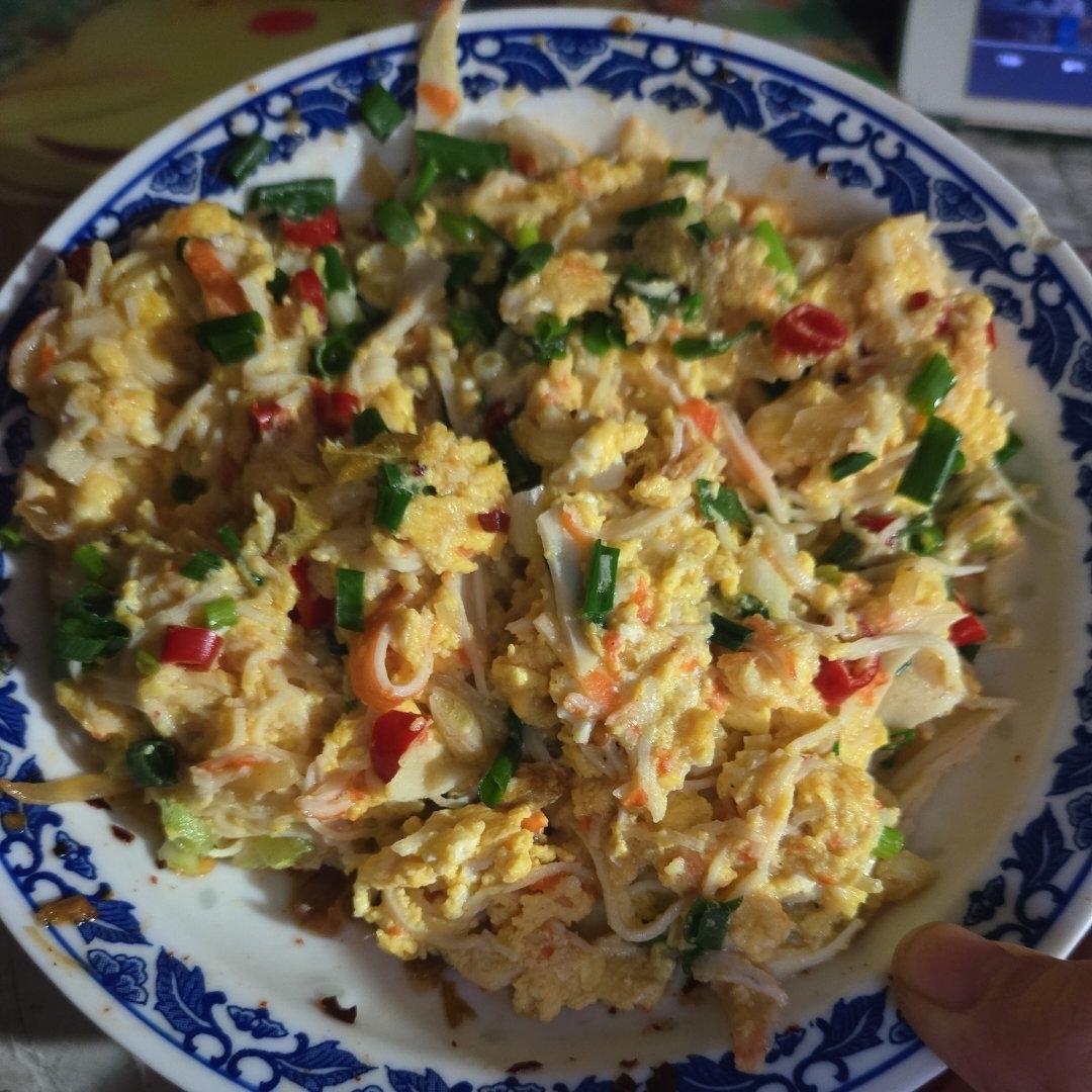 蟹柳滑蛋！鲜嫩到爆！