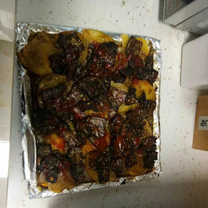 烤箱版土豆烤五花肉