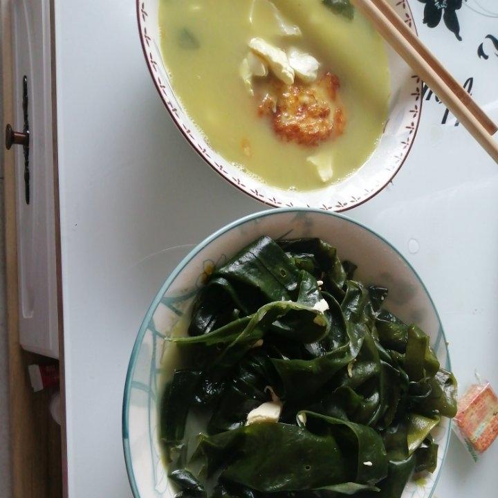 裙带菜豆腐煎蛋汤🥣减脂掉秤