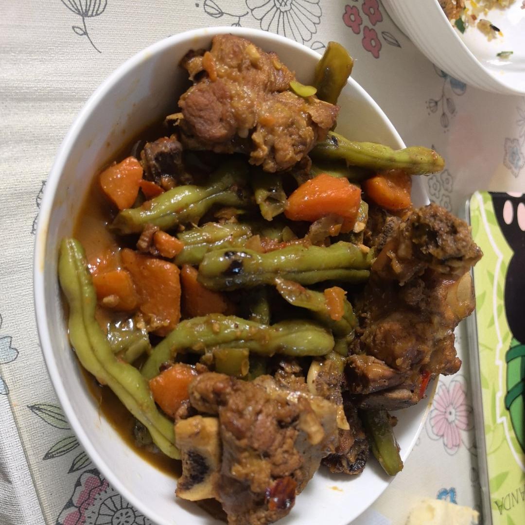 豆角土豆炖排骨