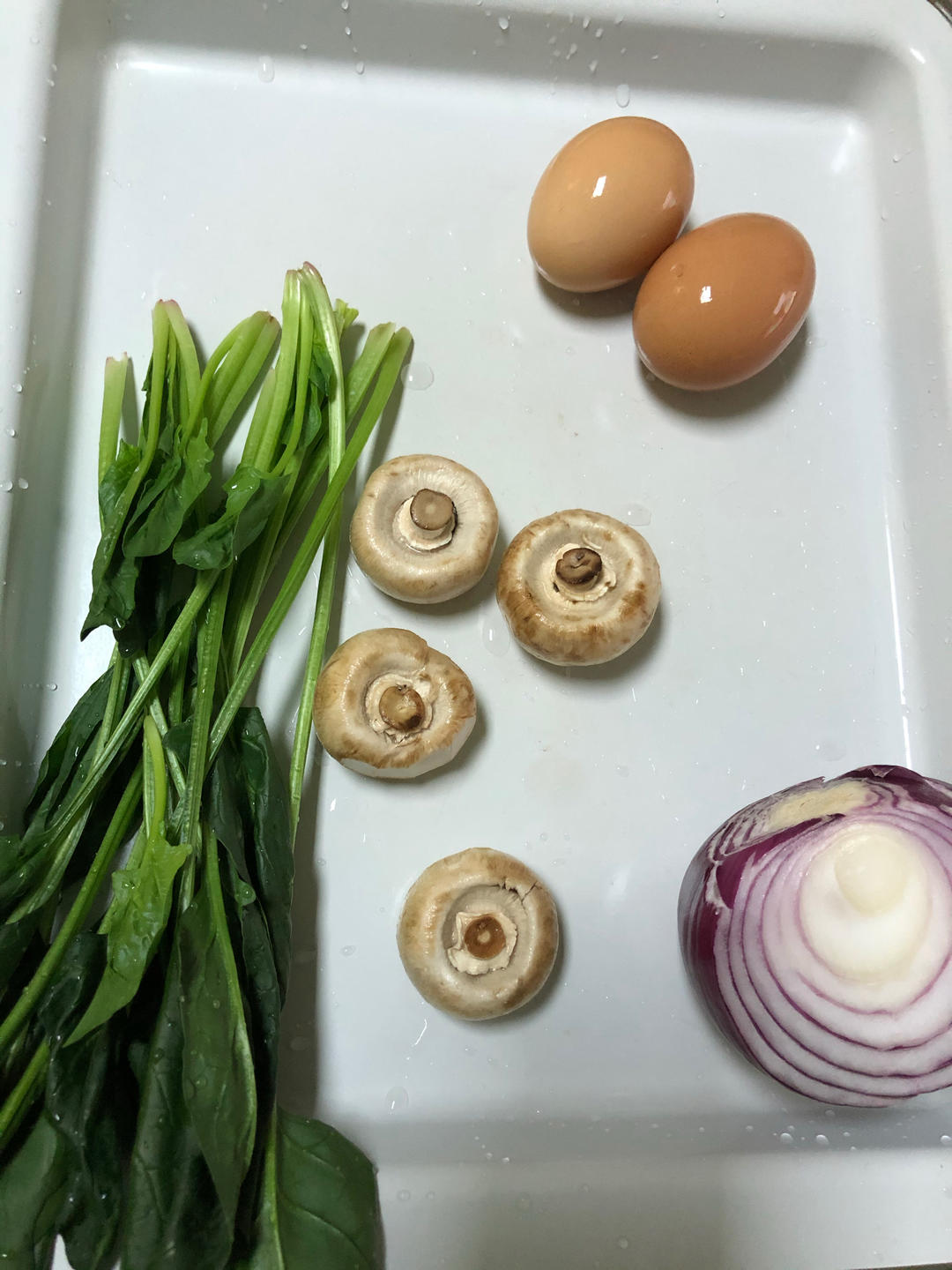 菠菜口蘑烘蛋【4月北鼎烤箱食谱】