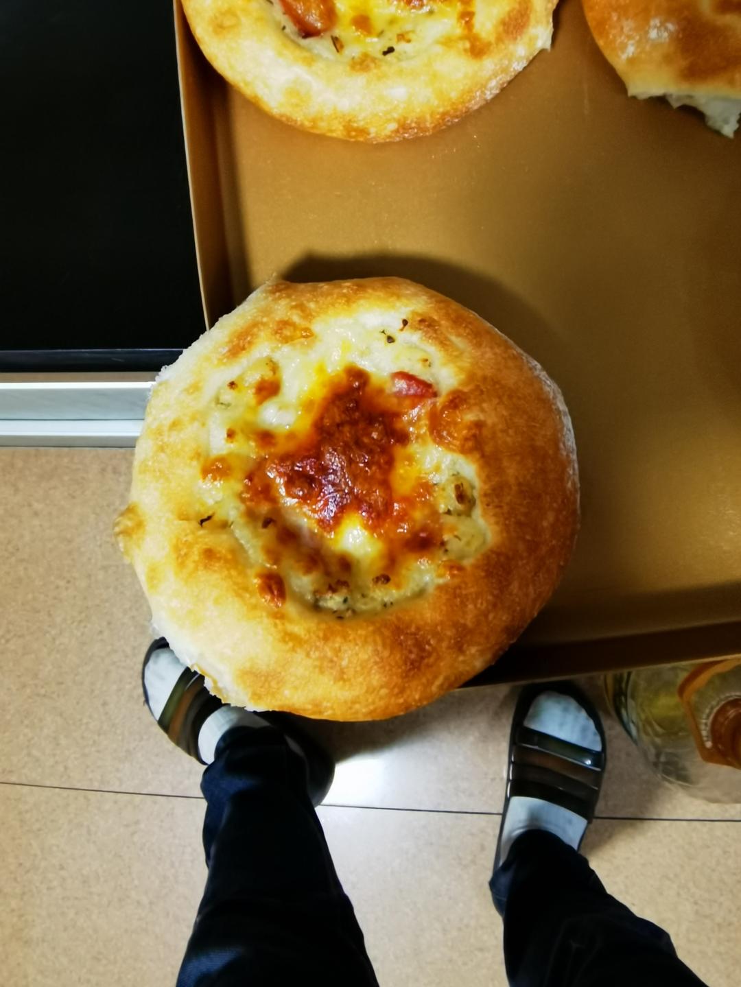 土豆泥玉米mini佛卡夏，低卡好吃的无糖油面包！