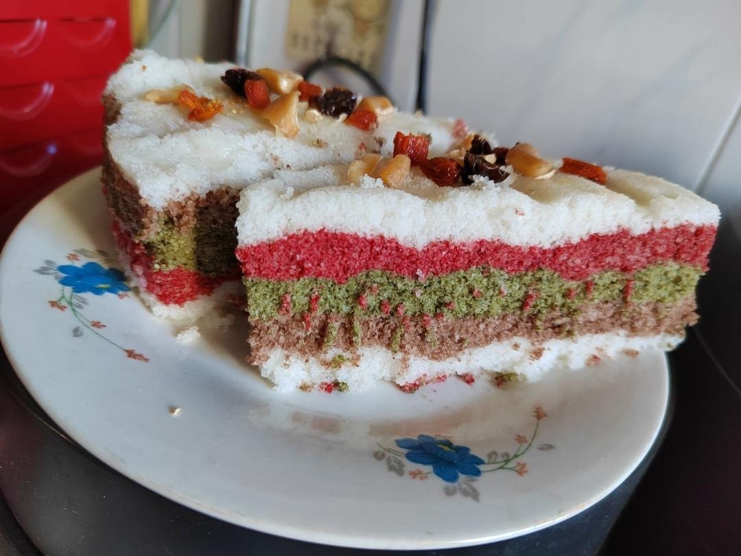 重阳节，带你做💯无添加五彩重阳糕🍰