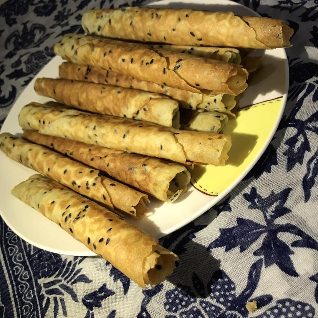 平底锅脆皮蛋卷