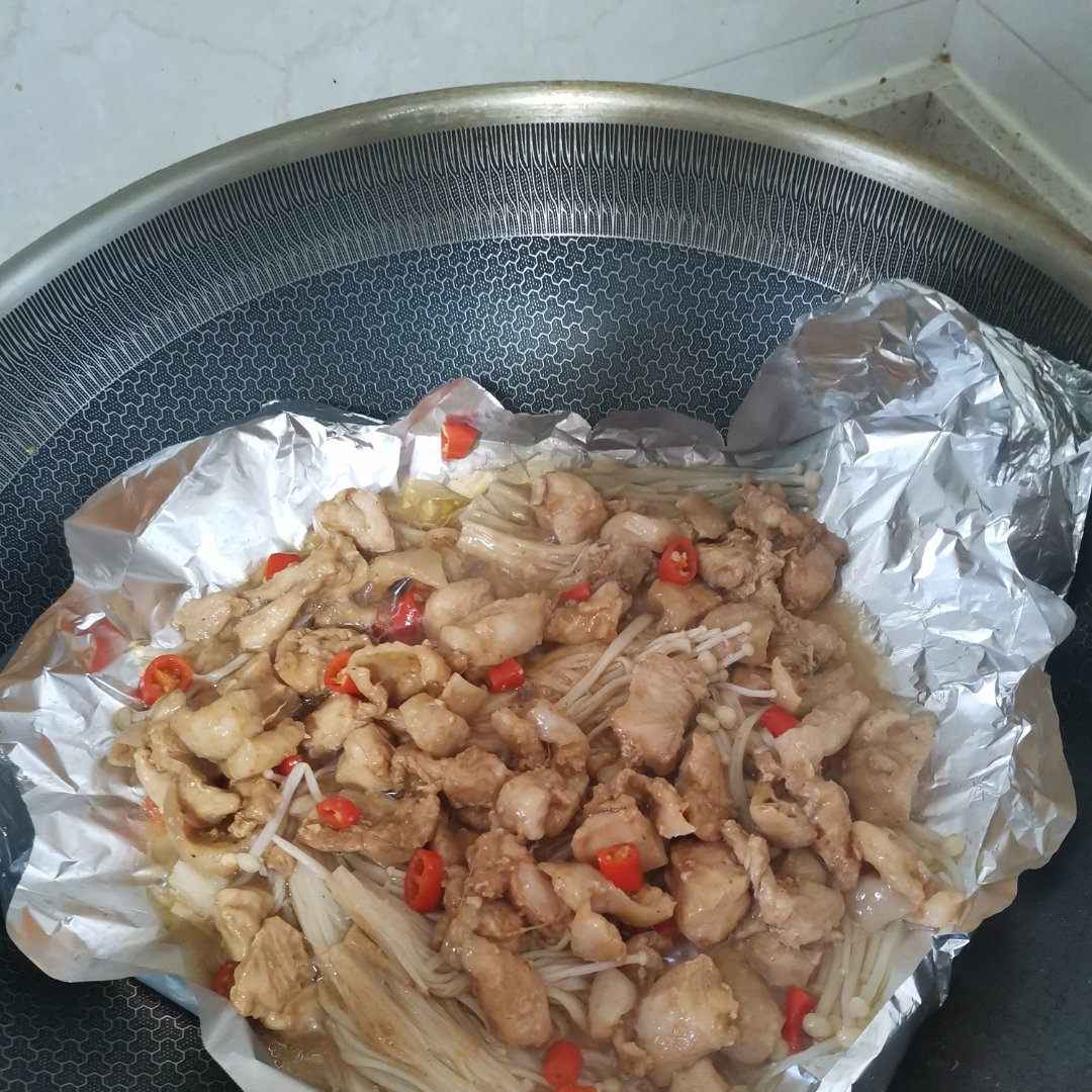 减脂餐—金针菇鸡胸肉