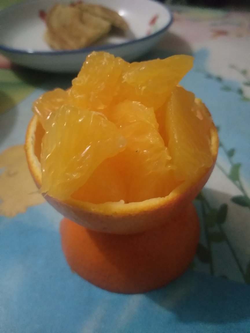 橙子果粒杯