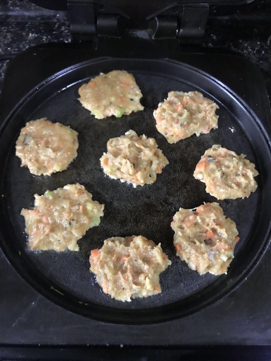 鸡胸肉虾仁鲜蔬饼