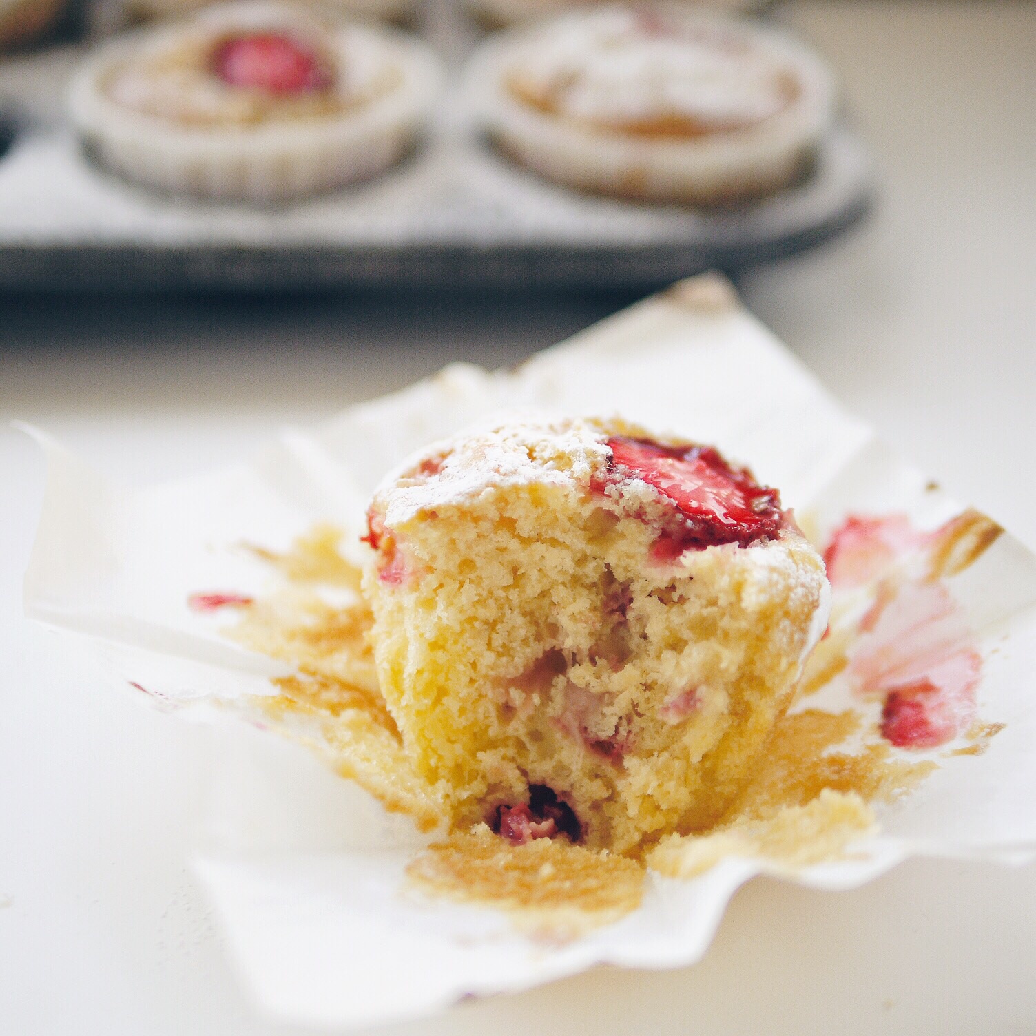 鲜草莓奶油酥饼马芬<Strawberry Shortcake Muffin>