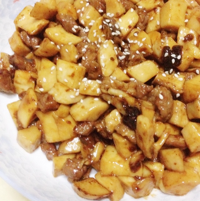 杏鲍菇炒牛肉