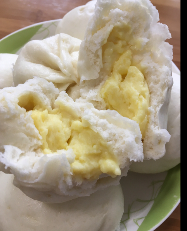 自制无油奶黄包