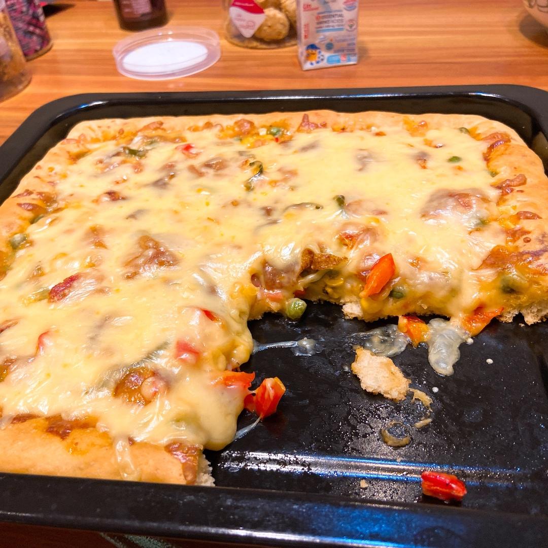 简单又好吃的8寸芝心披萨（含松软饼皮做法）