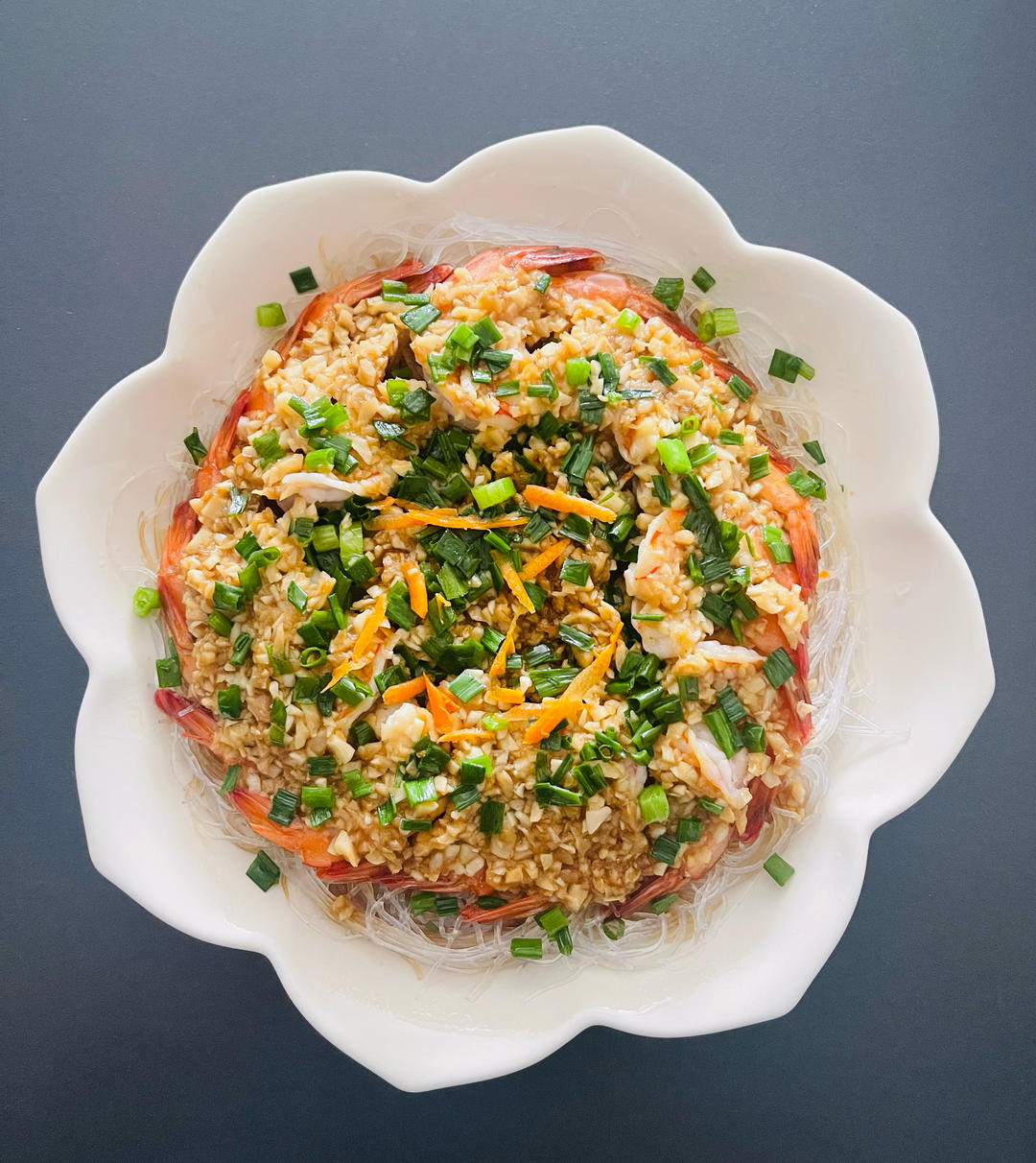 蒜蓉粉丝蒸虾（去虾头版）