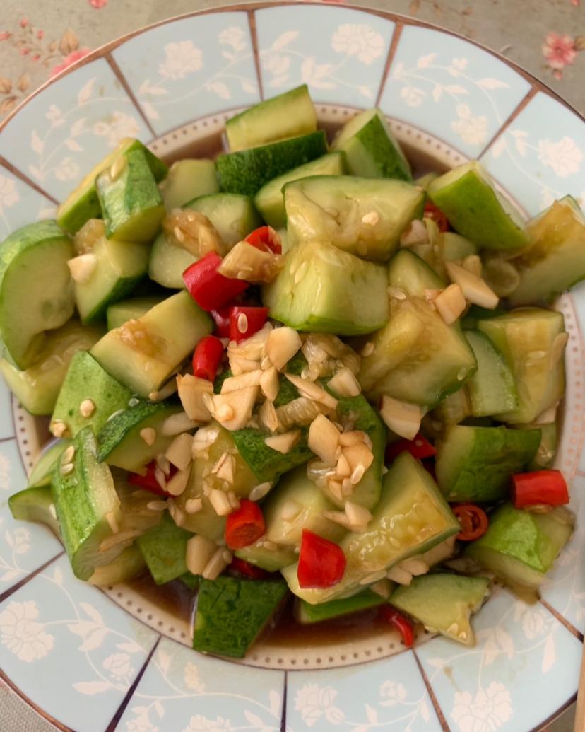 刀拍黄瓜（辣味版）凉拌黄瓜