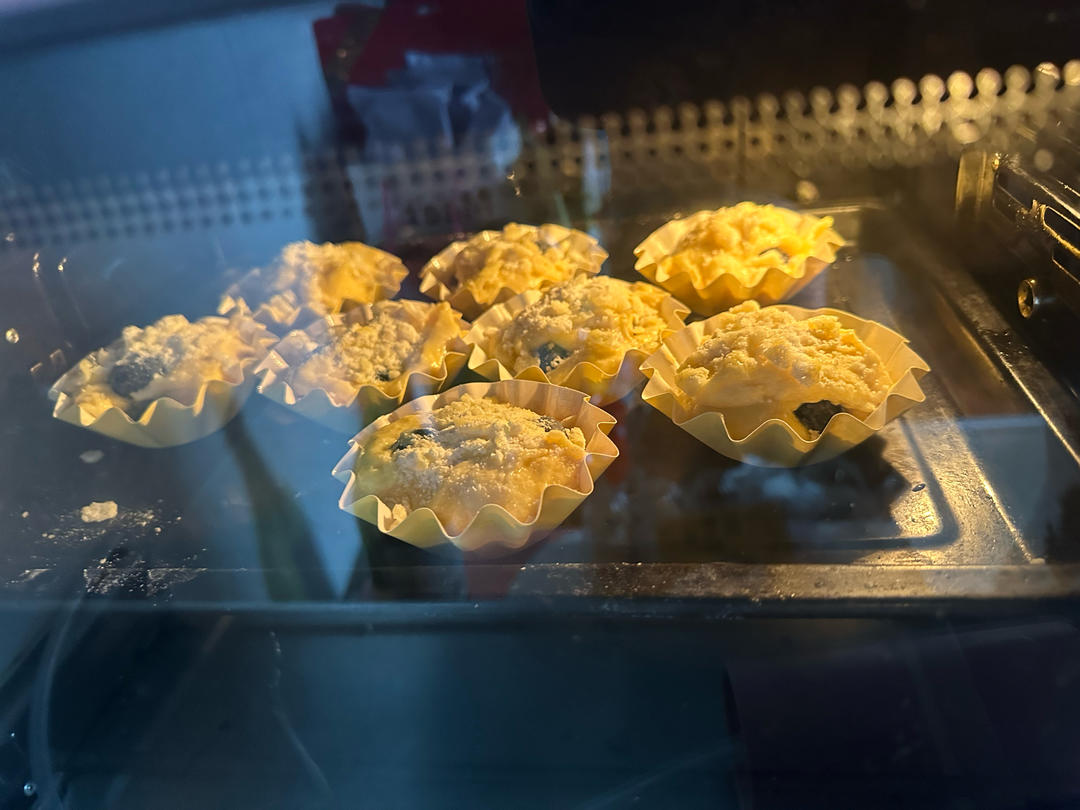 星爸爸同款，免打发，零失败，酥粒蓝莓麦芬蛋糕